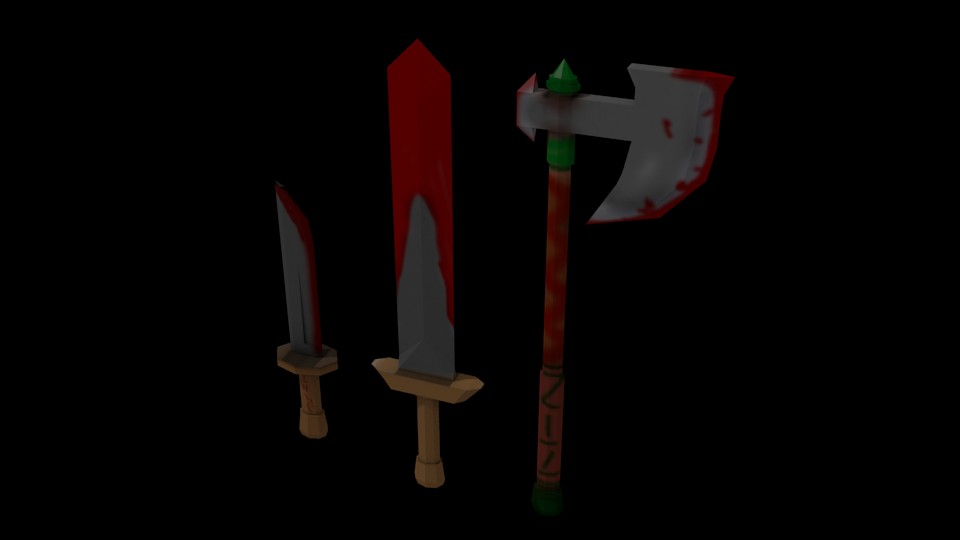 Low Poly Wepaons v2 preview image 1